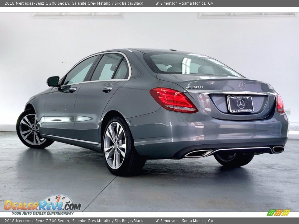2018 Mercedes-Benz C 300 Sedan Selenite Grey Metallic / Silk Beige/Black Photo #10