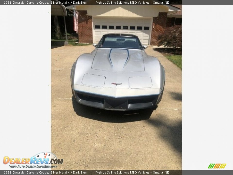 1981 Chevrolet Corvette Coupe Silver Metallic / Dark Blue Photo #8