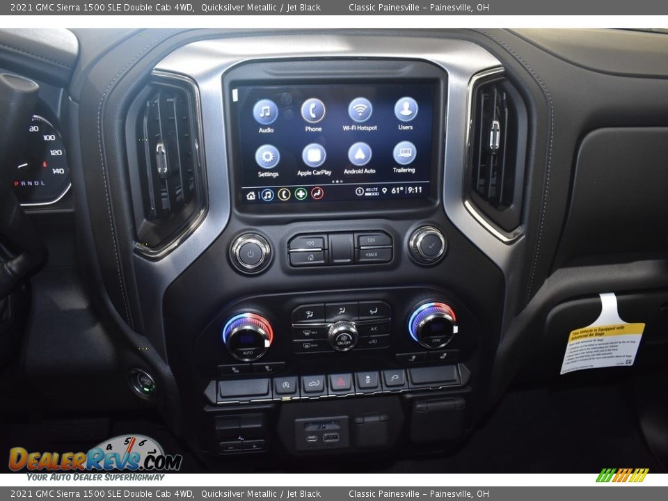 2021 GMC Sierra 1500 SLE Double Cab 4WD Quicksilver Metallic / Jet Black Photo #11