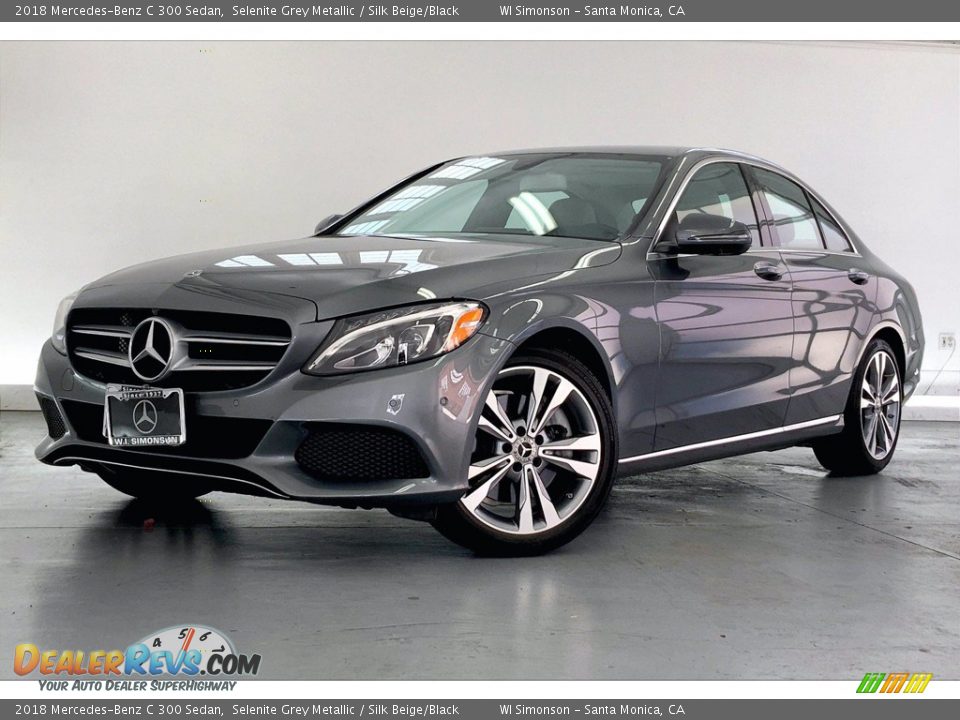 2018 Mercedes-Benz C 300 Sedan Selenite Grey Metallic / Silk Beige/Black Photo #12
