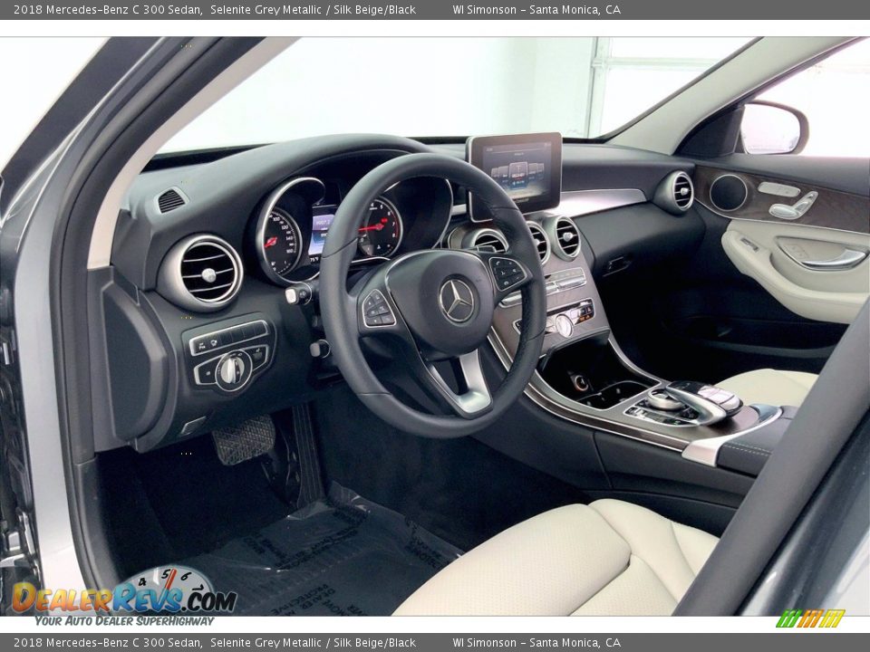 2018 Mercedes-Benz C 300 Sedan Selenite Grey Metallic / Silk Beige/Black Photo #14