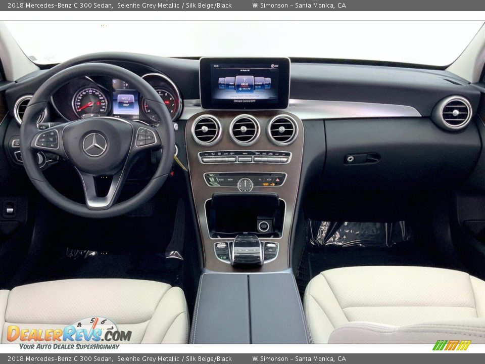 2018 Mercedes-Benz C 300 Sedan Selenite Grey Metallic / Silk Beige/Black Photo #15