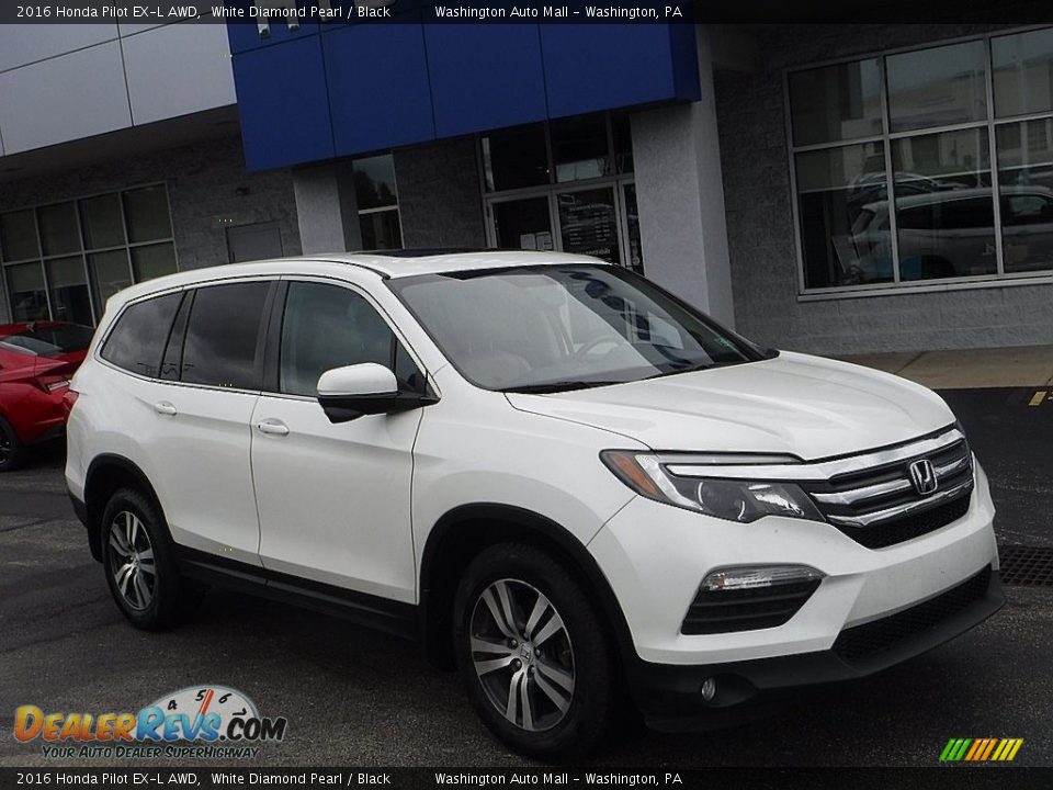 2016 Honda Pilot EX-L AWD White Diamond Pearl / Black Photo #1