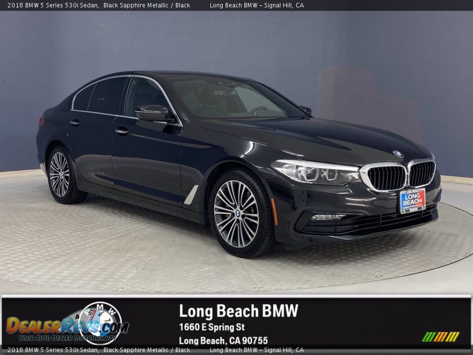 2018 BMW 5 Series 530i Sedan Black Sapphire Metallic / Black Photo #1