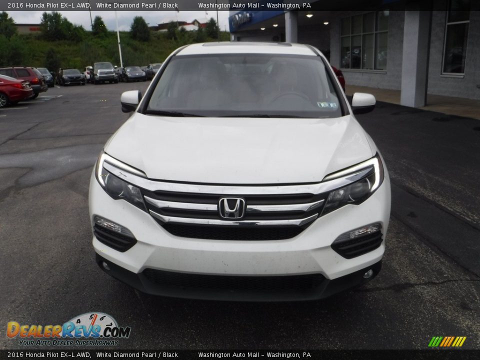 2016 Honda Pilot EX-L AWD White Diamond Pearl / Black Photo #5