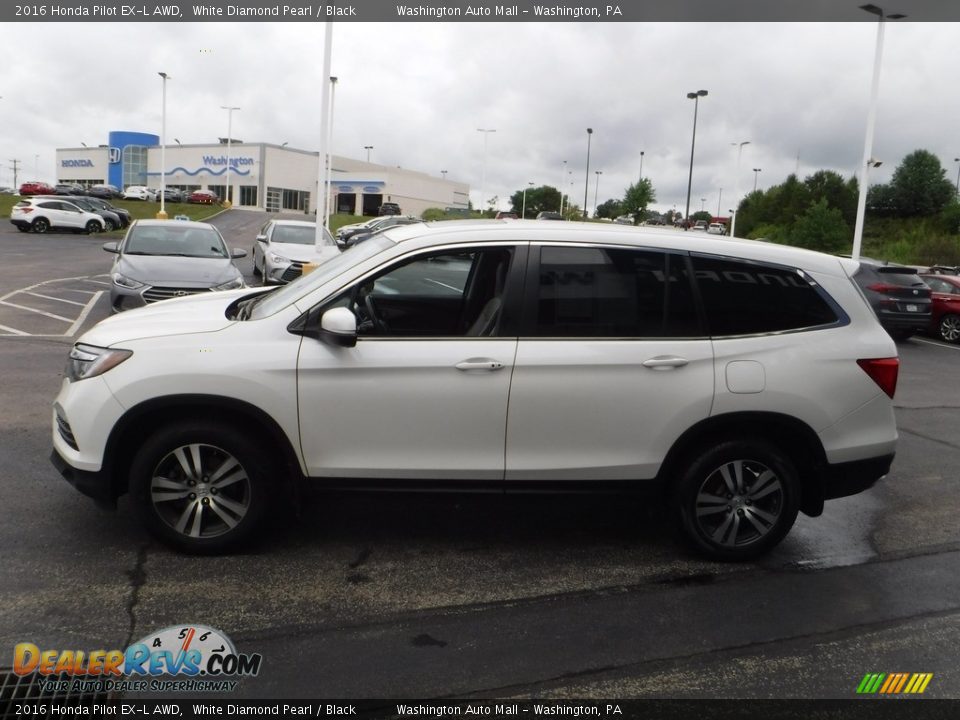2016 Honda Pilot EX-L AWD White Diamond Pearl / Black Photo #7