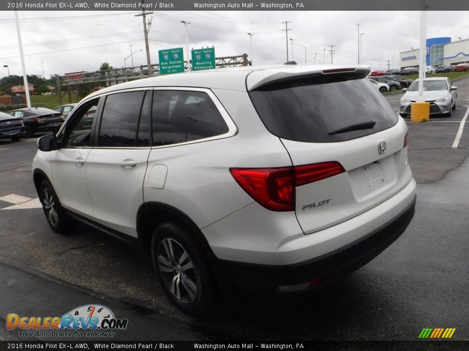 2016 Honda Pilot EX-L AWD White Diamond Pearl / Black Photo #8