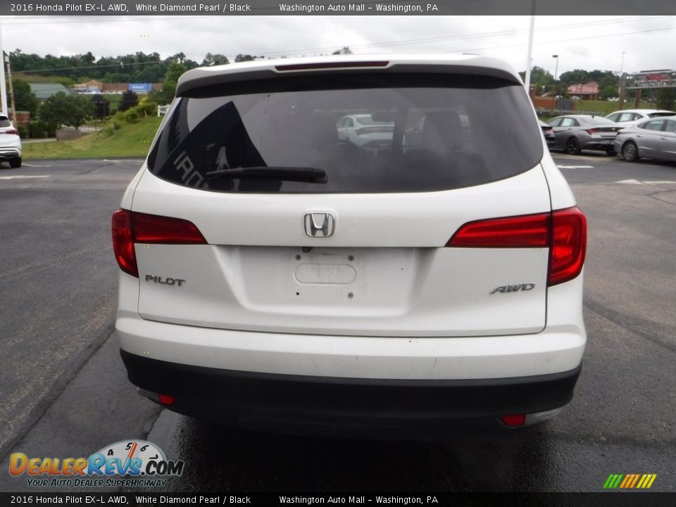 2016 Honda Pilot EX-L AWD White Diamond Pearl / Black Photo #9