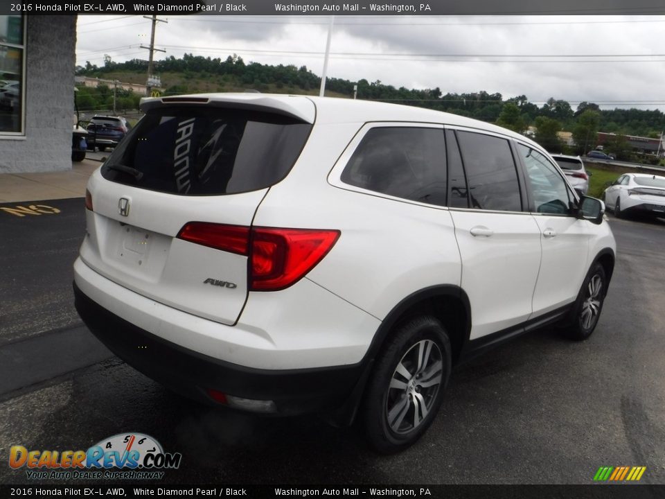 2016 Honda Pilot EX-L AWD White Diamond Pearl / Black Photo #10
