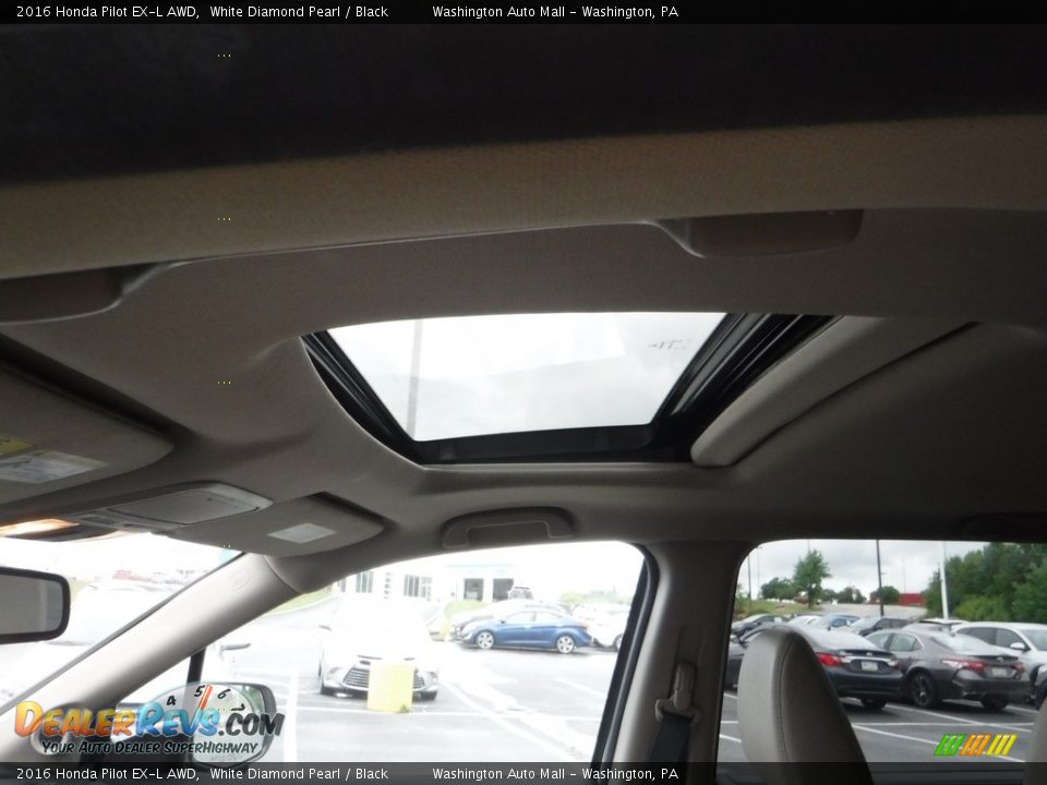 2016 Honda Pilot EX-L AWD White Diamond Pearl / Black Photo #12