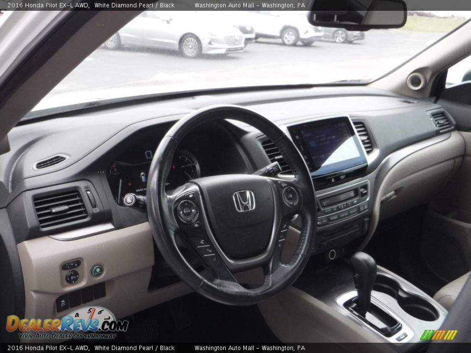 2016 Honda Pilot EX-L AWD White Diamond Pearl / Black Photo #13
