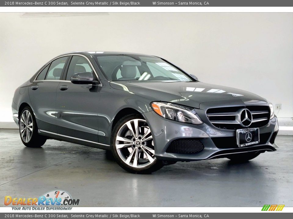 2018 Mercedes-Benz C 300 Sedan Selenite Grey Metallic / Silk Beige/Black Photo #34