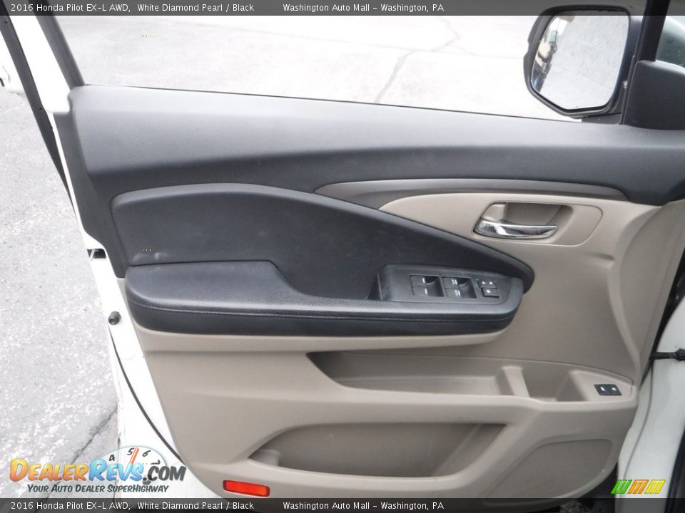 2016 Honda Pilot EX-L AWD White Diamond Pearl / Black Photo #15