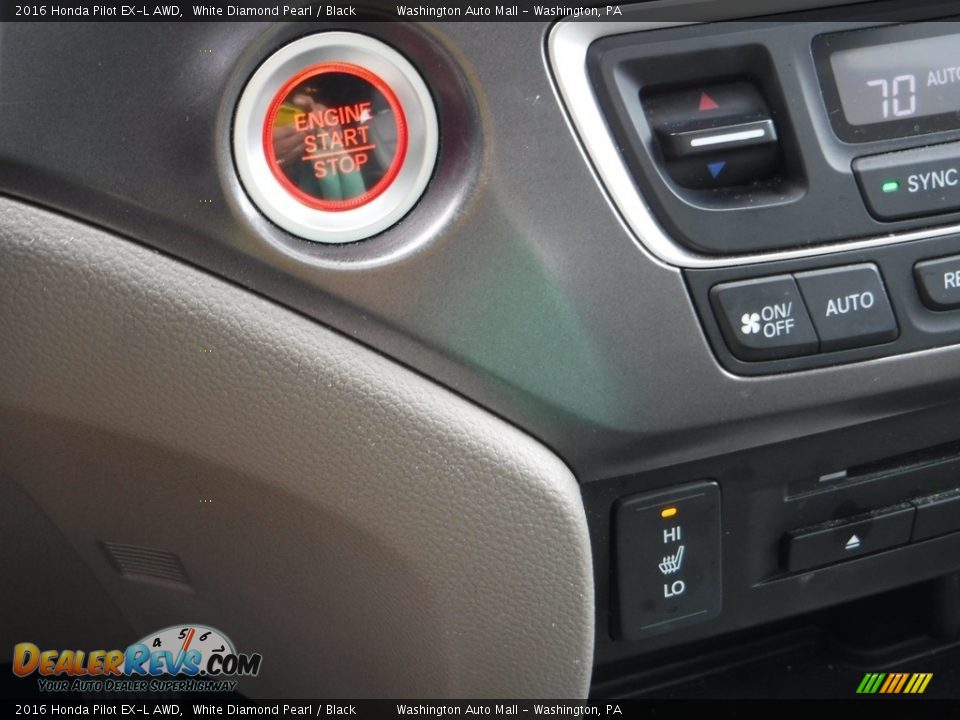 2016 Honda Pilot EX-L AWD White Diamond Pearl / Black Photo #19