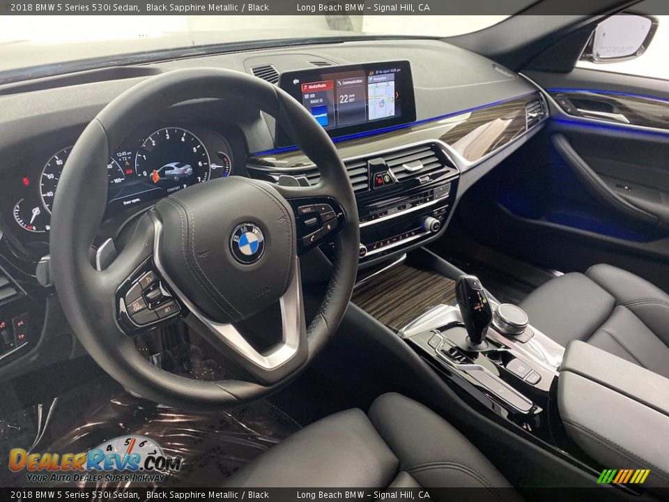 2018 BMW 5 Series 530i Sedan Black Sapphire Metallic / Black Photo #16