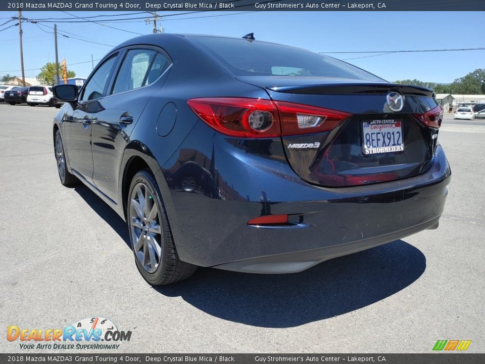 2018 Mazda MAZDA3 Grand Touring 4 Door Deep Crystal Blue Mica / Black Photo #4