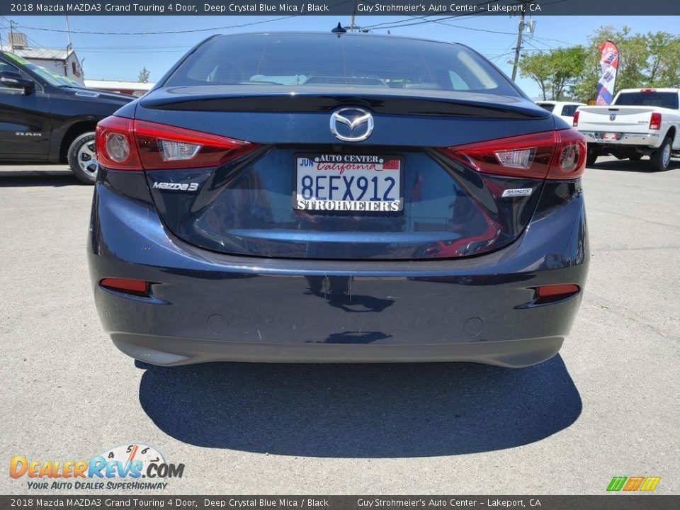 2018 Mazda MAZDA3 Grand Touring 4 Door Deep Crystal Blue Mica / Black Photo #5