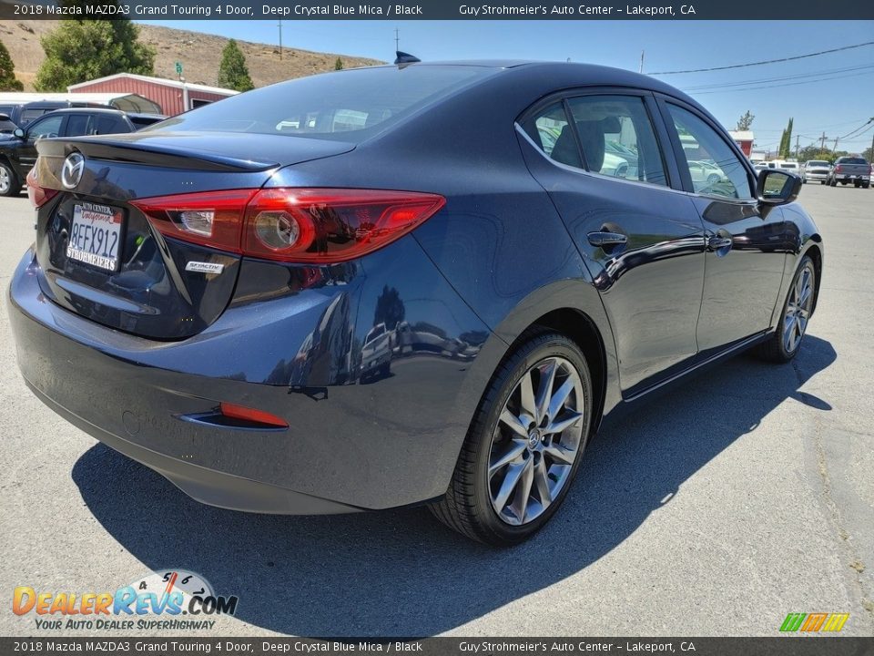 2018 Mazda MAZDA3 Grand Touring 4 Door Deep Crystal Blue Mica / Black Photo #6