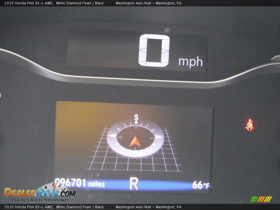 2016 Honda Pilot EX-L AWD White Diamond Pearl / Black Photo #32