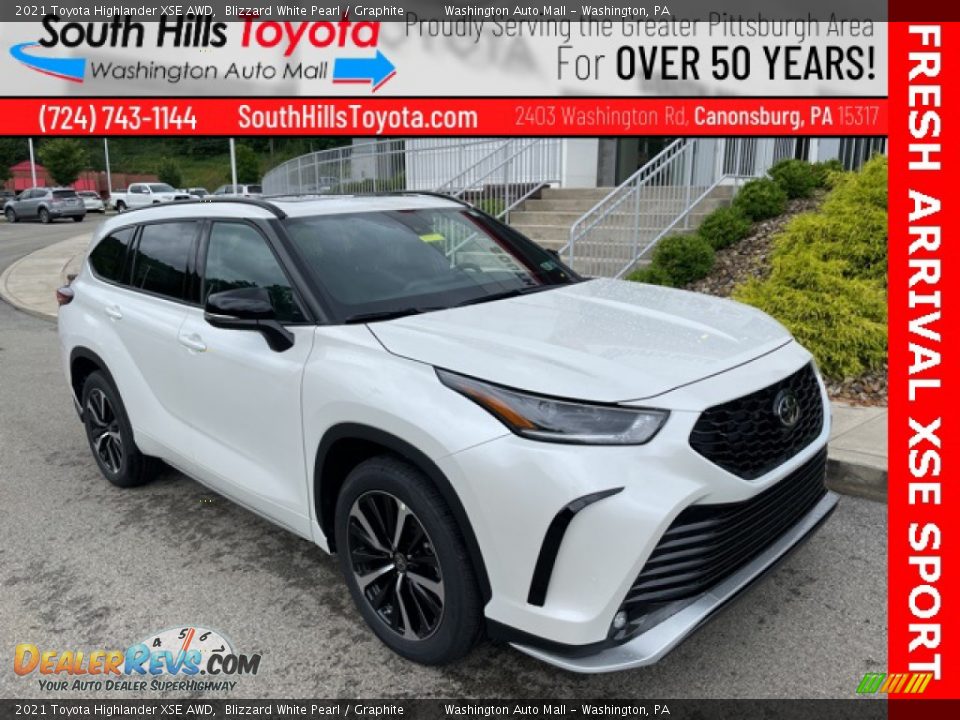 2021 Toyota Highlander XSE AWD Blizzard White Pearl / Graphite Photo #1