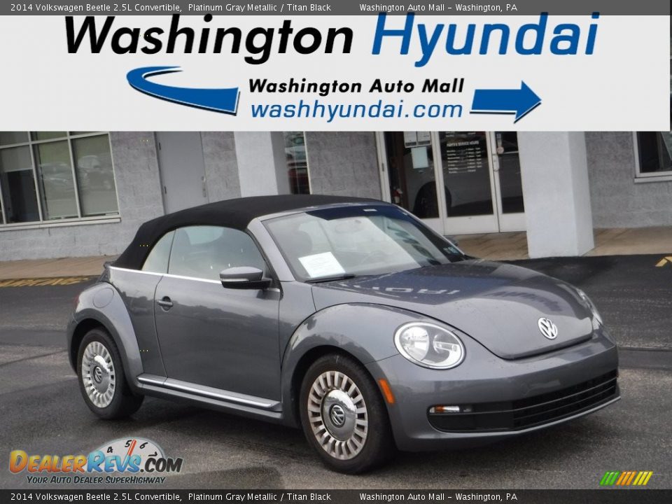 2014 Volkswagen Beetle 2.5L Convertible Platinum Gray Metallic / Titan Black Photo #2