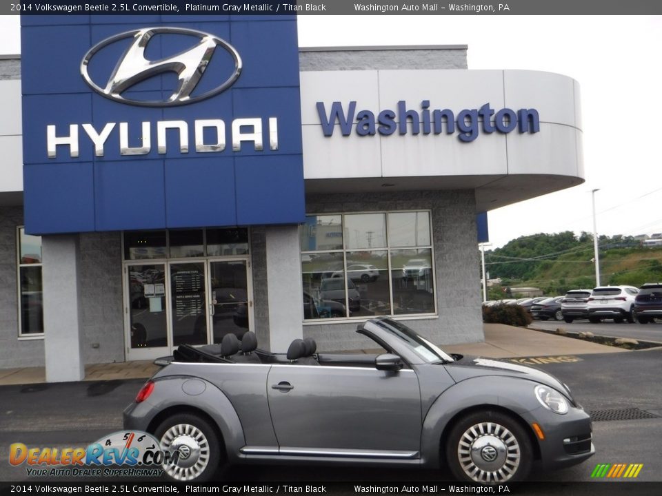 2014 Volkswagen Beetle 2.5L Convertible Platinum Gray Metallic / Titan Black Photo #4