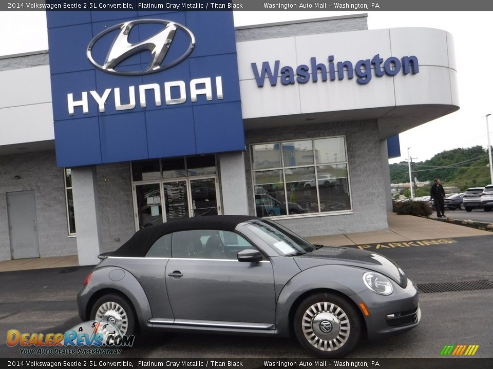 2014 Volkswagen Beetle 2.5L Convertible Platinum Gray Metallic / Titan Black Photo #5