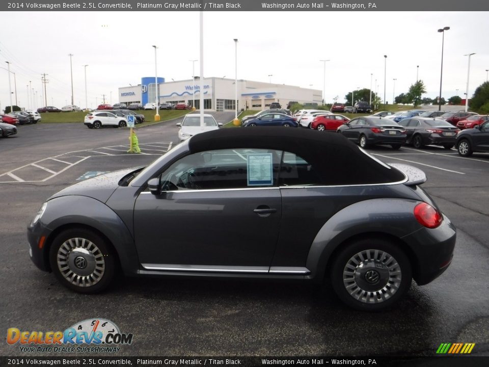 2014 Volkswagen Beetle 2.5L Convertible Platinum Gray Metallic / Titan Black Photo #8