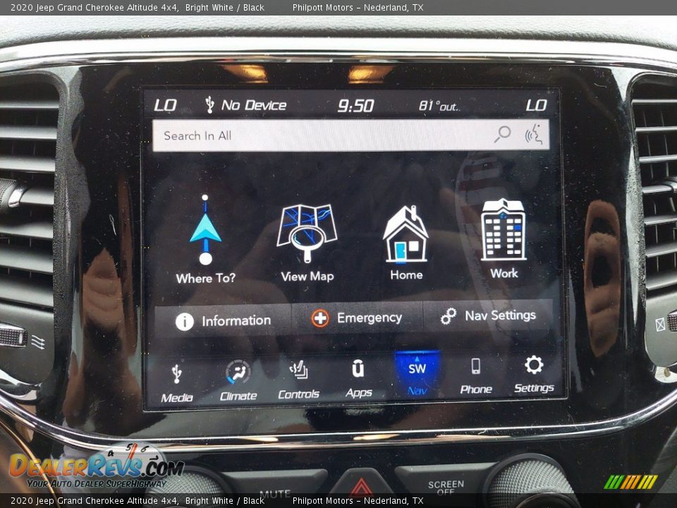 2020 Jeep Grand Cherokee Altitude 4x4 Bright White / Black Photo #22