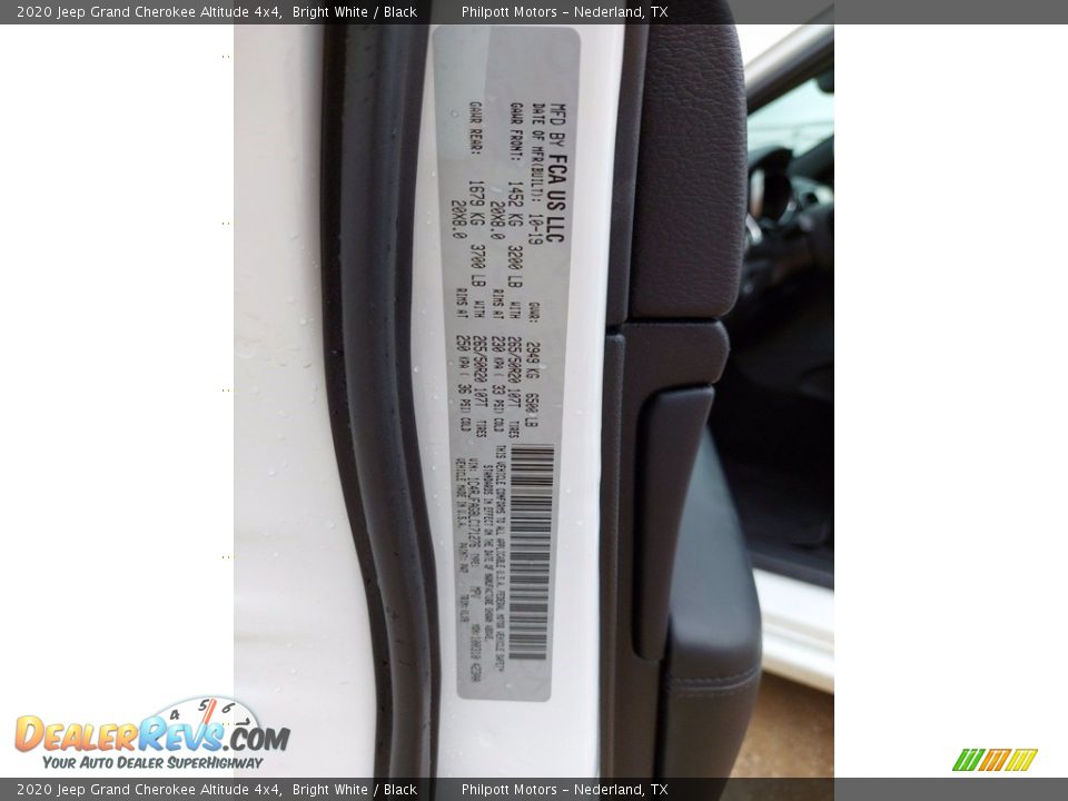 2020 Jeep Grand Cherokee Altitude 4x4 Bright White / Black Photo #23