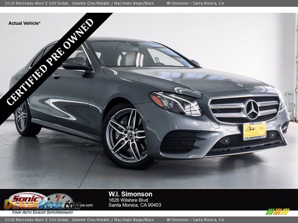 2018 Mercedes-Benz E 300 Sedan Selenite Grey Metallic / Macchiato Beige/Black Photo #1