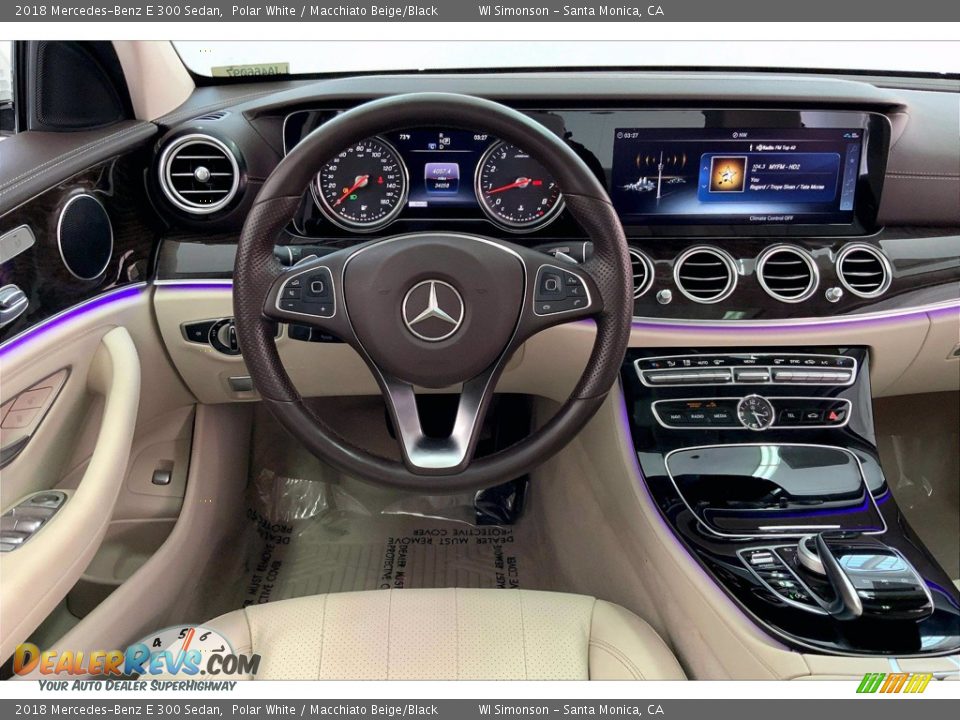 2018 Mercedes-Benz E 300 Sedan Polar White / Macchiato Beige/Black Photo #4