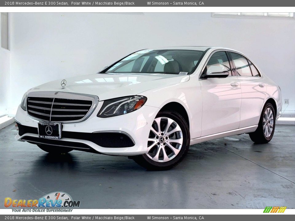 2018 Mercedes-Benz E 300 Sedan Polar White / Macchiato Beige/Black Photo #12