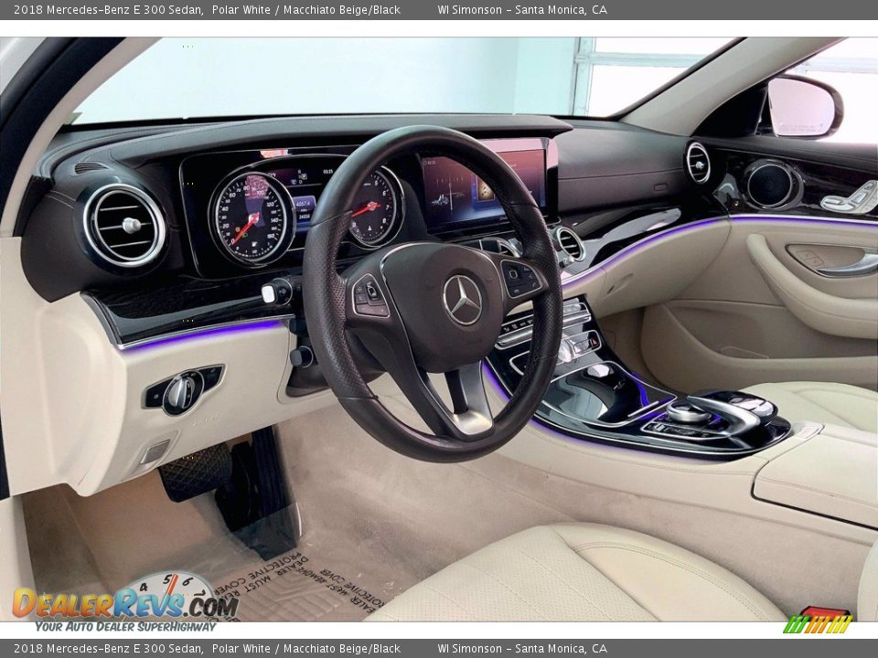 2018 Mercedes-Benz E 300 Sedan Polar White / Macchiato Beige/Black Photo #14