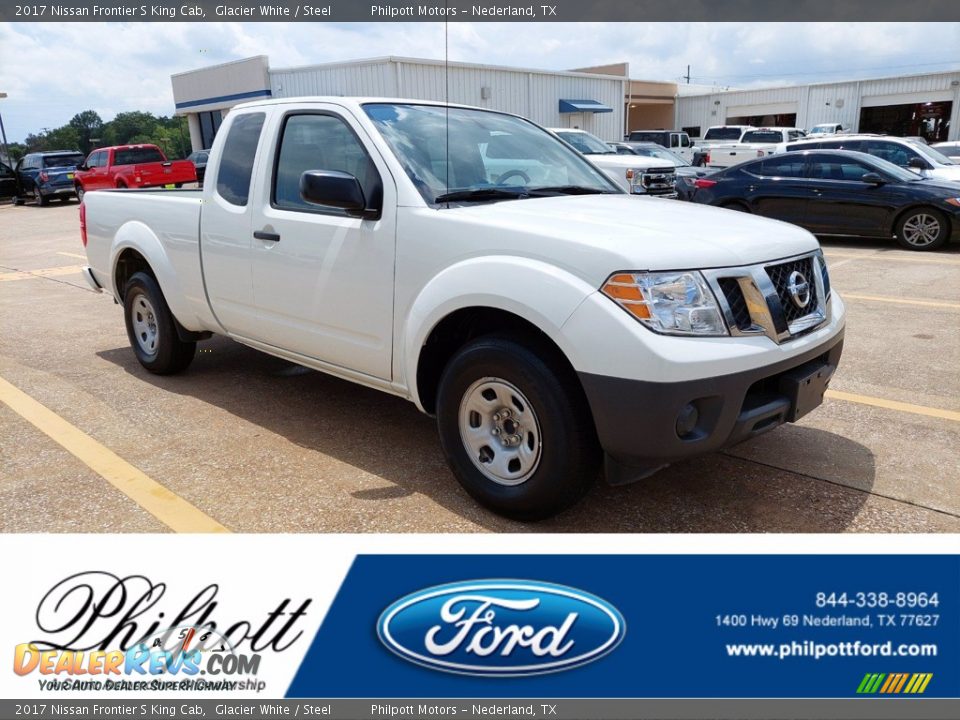 2017 Nissan Frontier S King Cab Glacier White / Steel Photo #1