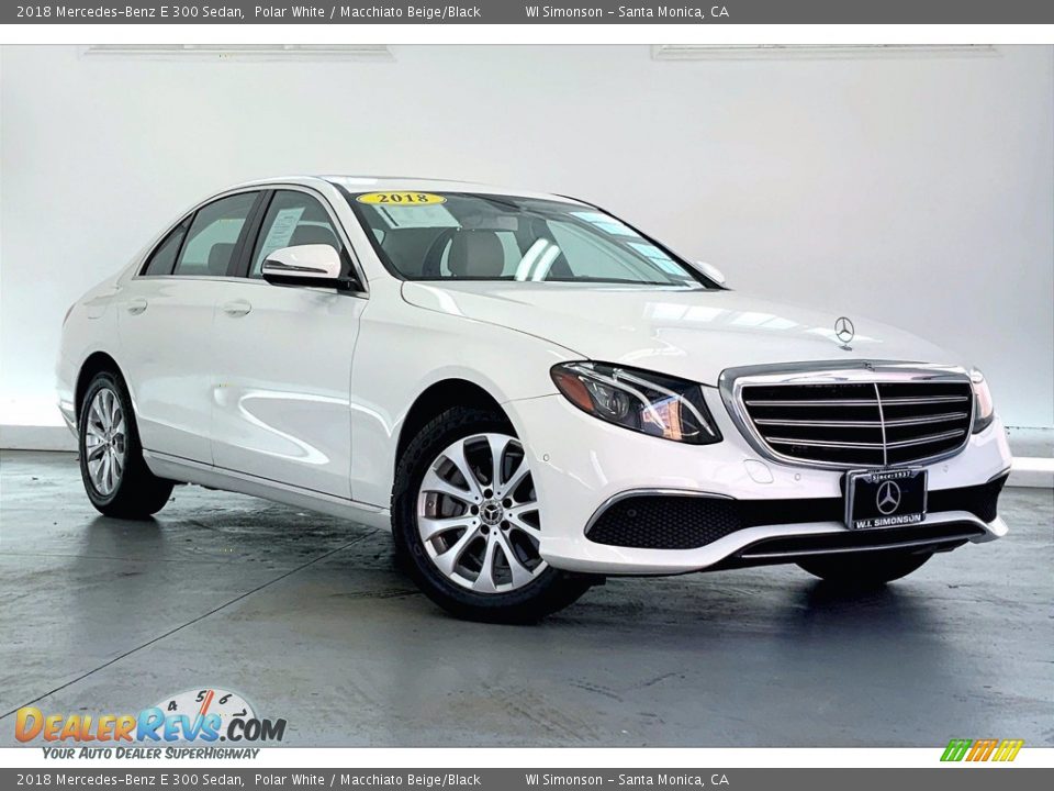 2018 Mercedes-Benz E 300 Sedan Polar White / Macchiato Beige/Black Photo #34