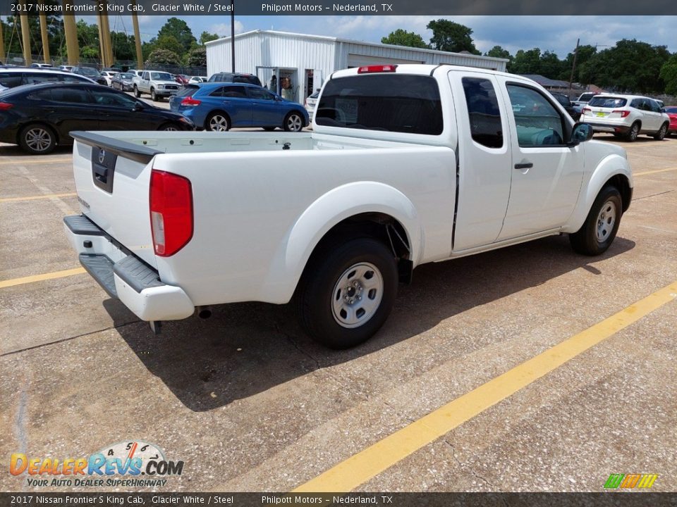 2017 Nissan Frontier S King Cab Glacier White / Steel Photo #7