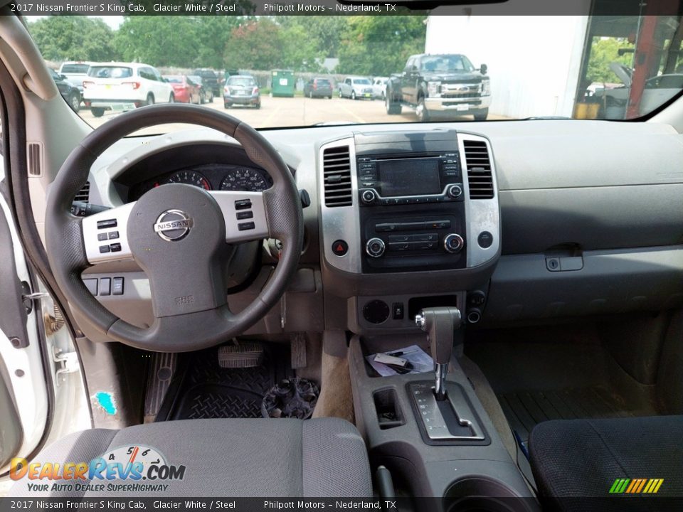 2017 Nissan Frontier S King Cab Glacier White / Steel Photo #10