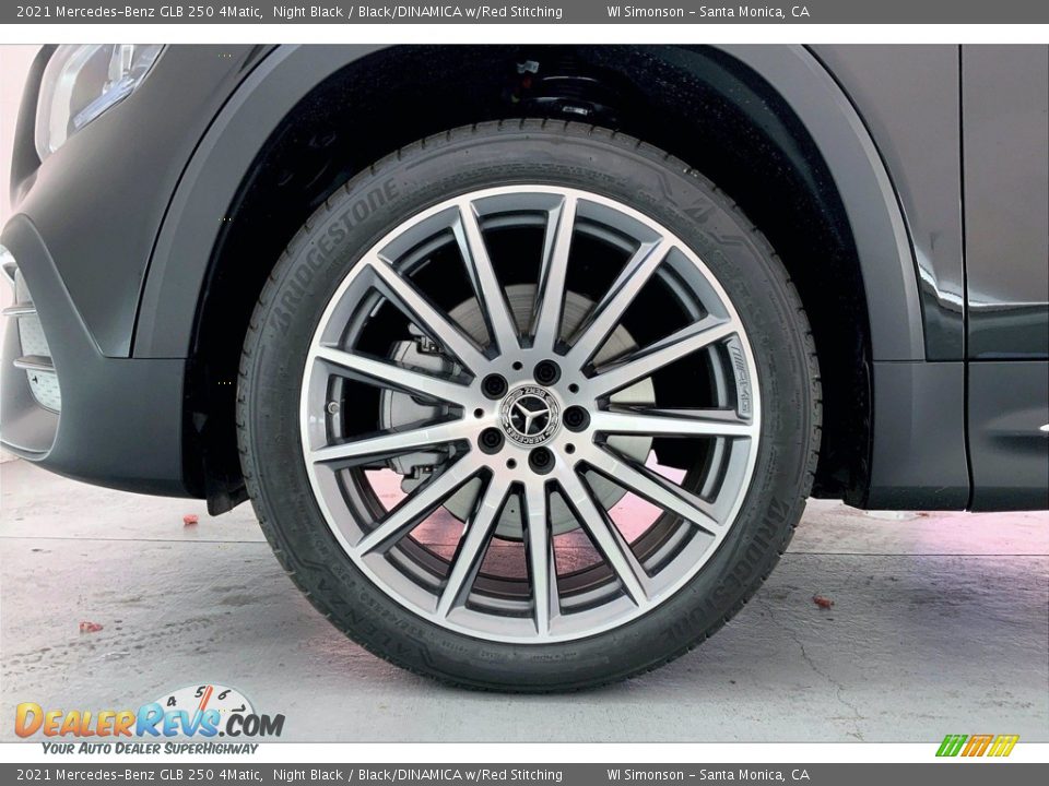 2021 Mercedes-Benz GLB 250 4Matic Night Black / Black/DINAMICA w/Red Stitching Photo #10