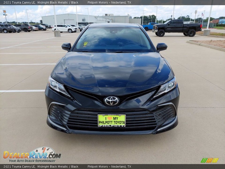 2021 Toyota Camry LE Midnight Black Metallic / Black Photo #2
