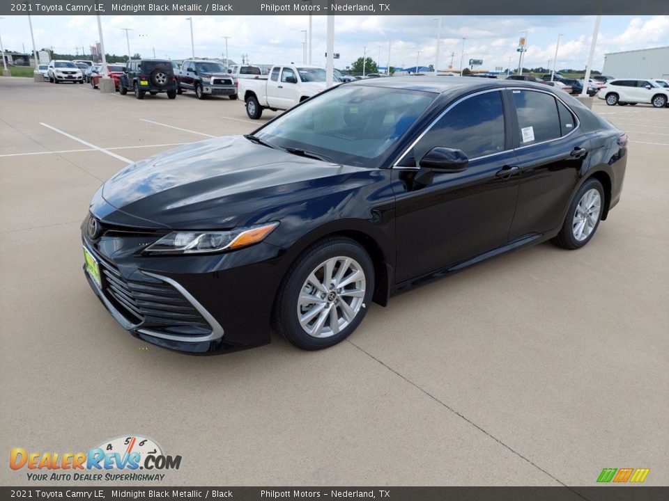2021 Toyota Camry LE Midnight Black Metallic / Black Photo #3