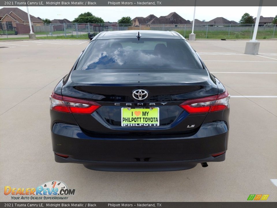 2021 Toyota Camry LE Midnight Black Metallic / Black Photo #5
