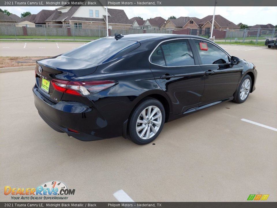 2021 Toyota Camry LE Midnight Black Metallic / Black Photo #6