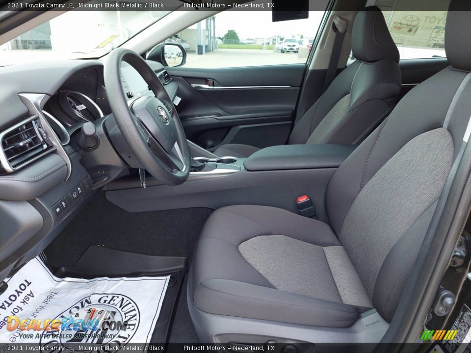 2021 Toyota Camry LE Midnight Black Metallic / Black Photo #9
