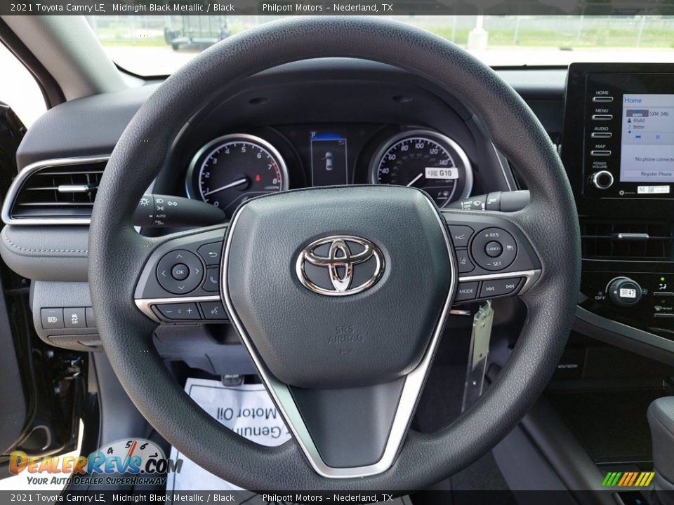 2021 Toyota Camry LE Midnight Black Metallic / Black Photo #12