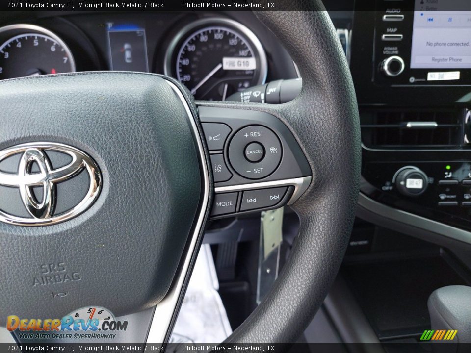 2021 Toyota Camry LE Midnight Black Metallic / Black Photo #14