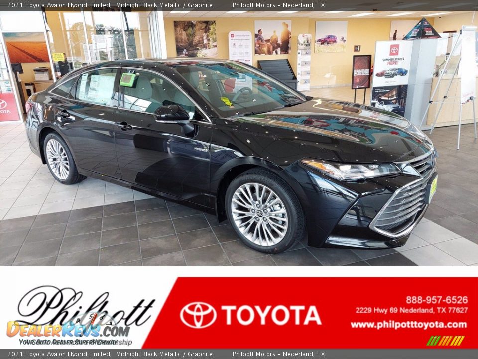 2021 Toyota Avalon Hybrid Limited Midnight Black Metallic / Graphite Photo #1