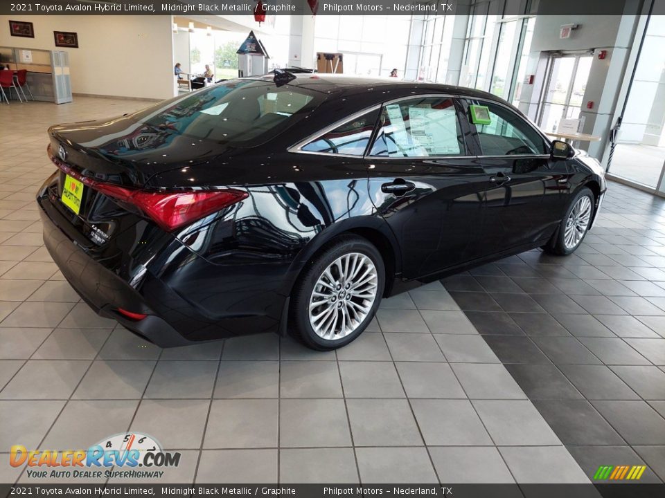 2021 Toyota Avalon Hybrid Limited Midnight Black Metallic / Graphite Photo #6