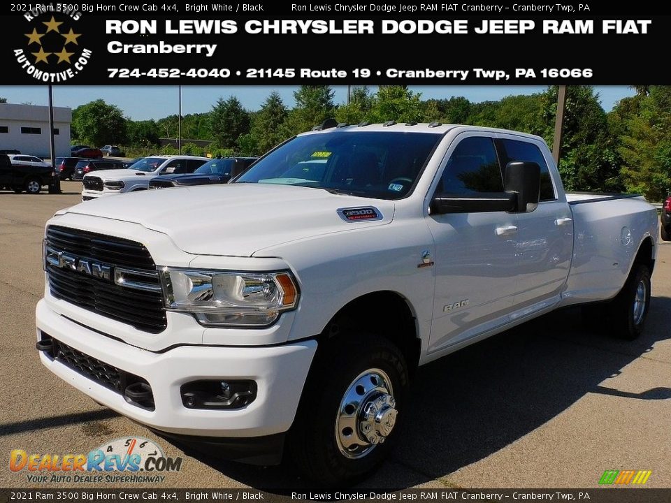 2021 Ram 3500 Big Horn Crew Cab 4x4 Bright White / Black Photo #1