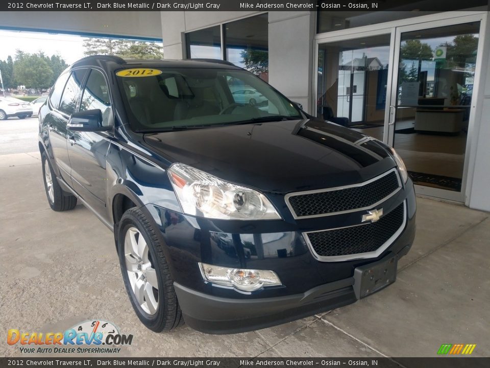 2012 Chevrolet Traverse LT Dark Blue Metallic / Dark Gray/Light Gray Photo #2